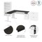 Bestar BESTAR Upstand 135W 72W L-Shaped Standing Desk with Bookcase and File Cabinet in deep grey & white 175853-000032 - alternate 8